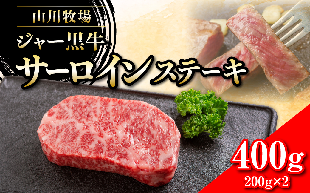 山川牧場ジャー黒サーロインステーキ400ｇ NAN010