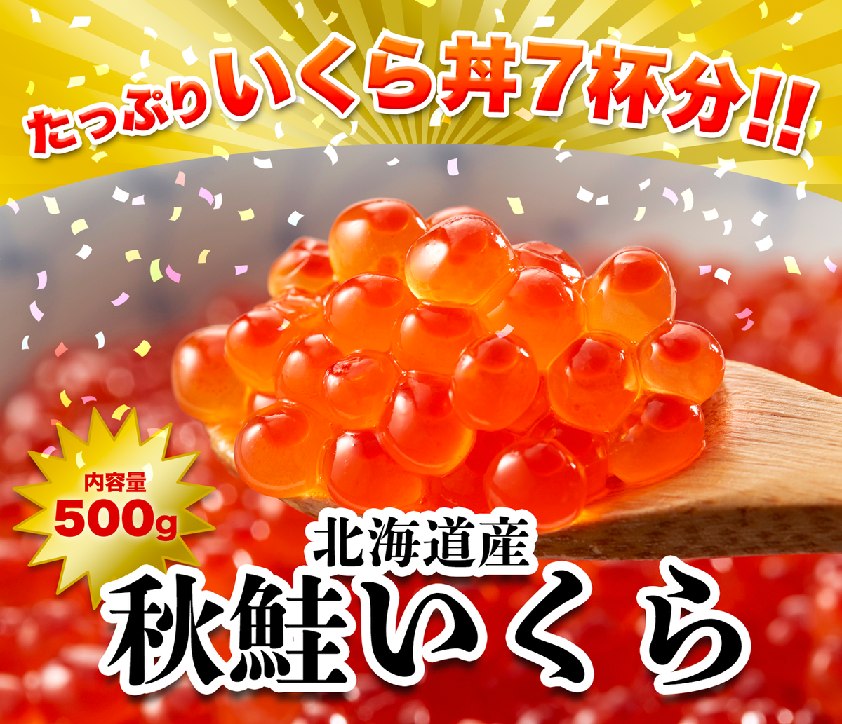 【2024年新物】北海道産いくら 500g（250g×2パック）小分け