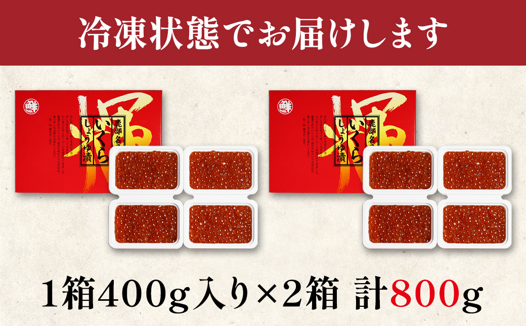 【小分けで便利！】北海道産いくら800g（100g×8）しょうゆ漬け 丸鮮道場水産 食べ切り いくら丼 手巻き寿司 小分け いくら イクラ 醤油いくら 