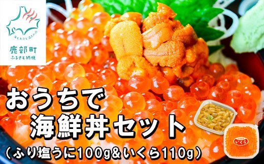 ふり塩うに100g＆いくら110g おうちで海鮮丼セット 北海道