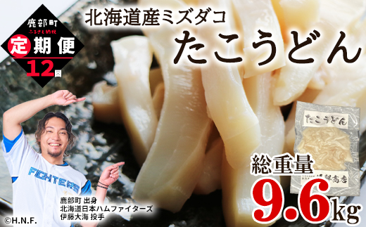 【定期便】たこうどん800g（200g×4）12回お届けコース【毎月】