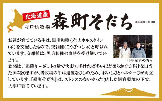 【11月発送】北海道森町産銘柄牛【キロサ牧場森町そだち】 リブロースしゃぶしゃぶ用 500g mr1-0745-11