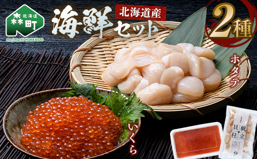 北海道産 ホタテ貝柱 250g ＆ 鱒いくら200g 海鮮セット ＜ワイエスフーズ＞ 森町 海産物 魚貝類 ふるさと納税 北海道 mr1-1330