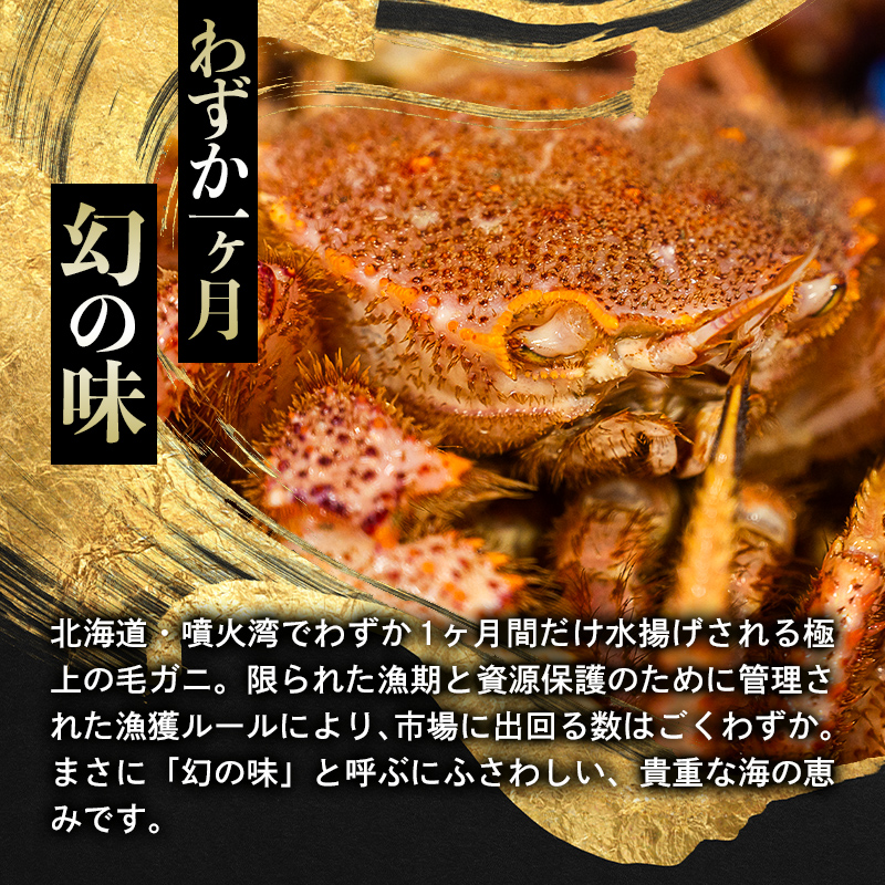 【訳あり】北海道・噴火湾産冷凍ボイル毛ガニ約250g前後～約300g前後×3尾 毛ガニ 毛カニ 蟹 かに かにみそ 海産物 海鮮 森町 mr1-1475