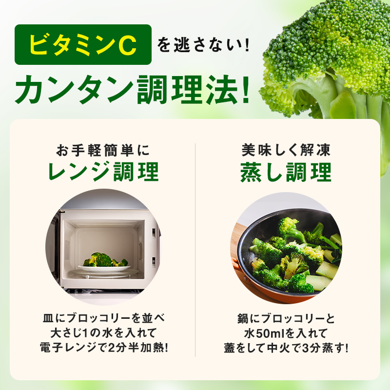 【6ヶ月定期便】小分け カット済み ブロッコリー 冷凍 1.2kg×6回 北海道森町産 野菜 おかず お弁当 便利 小分け カット済み ブロッコリー 冷凍 mr1-1006