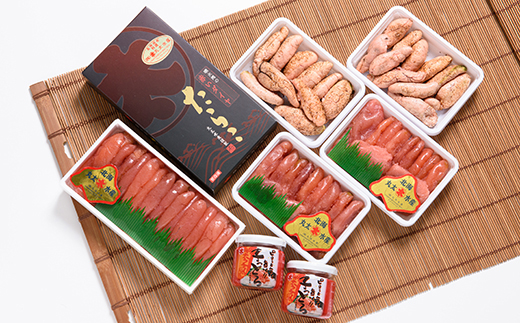 赤いダイヤ満足セット＜丸太水産＞ 森町 たらこ 切れ子 海産物 加工品 セット 森町 ふるさと納税 北海道 mr1-0035