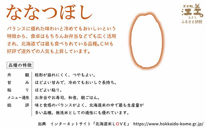 【令和6年産新米ななつぼし】低温保管新鮮米『箱入り娘　ななつぼし』【10kg（5kg×2袋）】令和6年秋収穫　10月〜4月の間で配送月指定可　契約農家栽培　江差追分米　北海道江差町産　甘みと粘りの調和　北海道のおこめ　精米