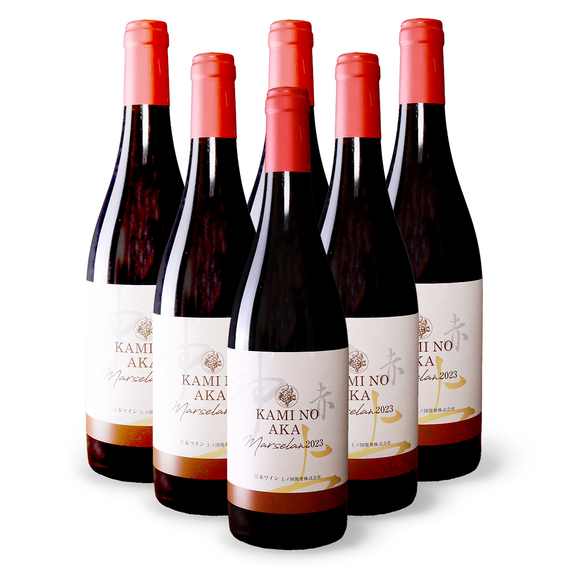 上ノ国ワイナリーの赤ワイン「上の赤マルセラン2023」　750ml×6本