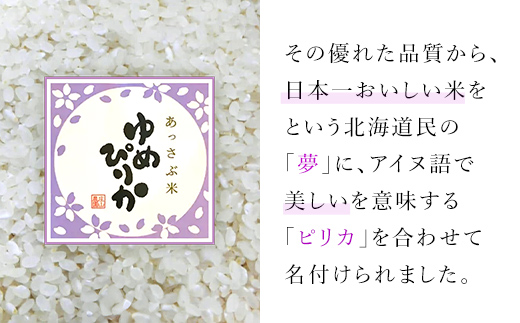 【令和6年産 新米】北海道厚沢部産ゆめぴりか30kg（10kg×3ヶ月連続お届け） ASG010