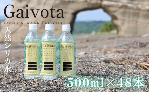 【Gaivota　2箱（500ml×24本/箱)】北のハイグレード食品　北海道乙部町の天然シリカ水