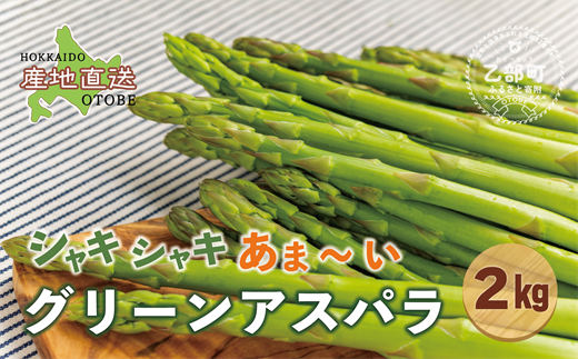 【予約受付中】＜北海道産 夏採れグリーンアスパラ 2?＞シャッキリみずみずしい味わい！！ 北海道 北海道産 国産 産地直送 乙部町 旬 新鮮 農家直送 あすぱら アスパラガス 野菜 冷蔵配送 L以上 お取り寄せ 送料無料