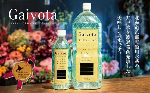 ＜Gaivota 1箱（500ml×24本/箱）+1箱（2L×6本/箱＞北のハイグレード食品 天然シリカ水  ミネラルウォーター  軟水 北海道産 北海道 乙部町 天然水 美容 ケイ素 無添加 シリカ ガイヴォータ 美肌 ミネラル 口当たり まろやか 備蓄 災害用 非常用