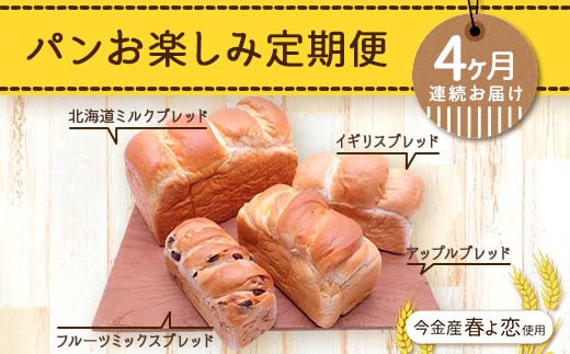 【4ヶ月連続お届け】パンお楽しみ定期便  F21W-467