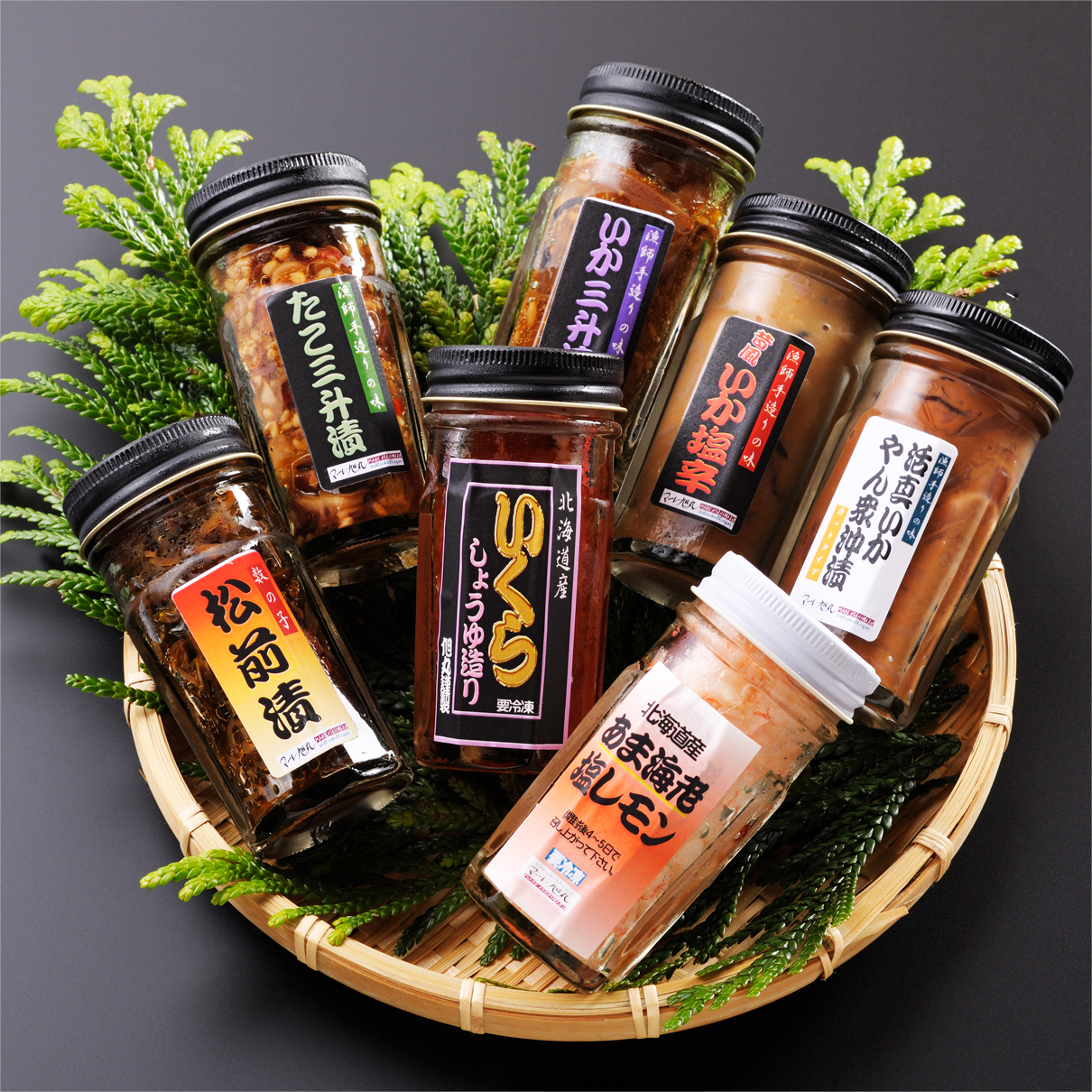 【北海道産生珍味詰め合わせ】船長の海鮮たまて箱B 7種詰め合わせ いくら醤油漬 松前漬 いか三升漬 いか塩辛 たこ三升漬 甘えび 活いか 冷凍 海鮮 せたな町 ふるさと納税