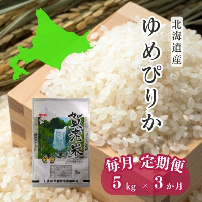 【毎月定期便】ゆめぴりか　精米5kg　全3回【4064842】