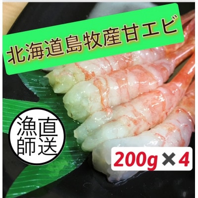 濃厚甘えび　北海道日本海甘えび【200g×4】【配送不可地域：離島】【1455491】