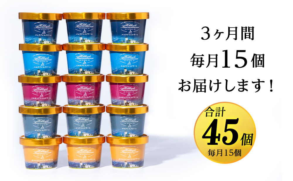 【定期便3ヵ月】トワ・ヴェールアイスクリーム15個セット(全5種×各3個)工場直送 アイス カップ 食べ比べ 贈り物