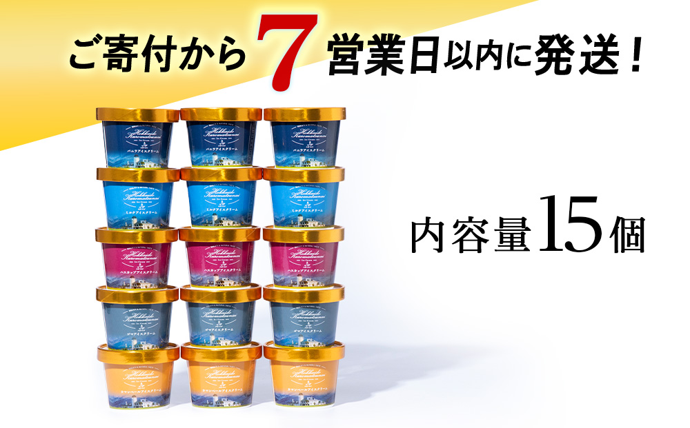 【7営業日以内発送】北海道黒松内のこだわり最高級！トワ・ヴェールアイスクリーム15個セット(全5種×各3個)　工場直送 アイス お菓子 氷菓 黒松内 北海道 ギフト トワヴェ―ル