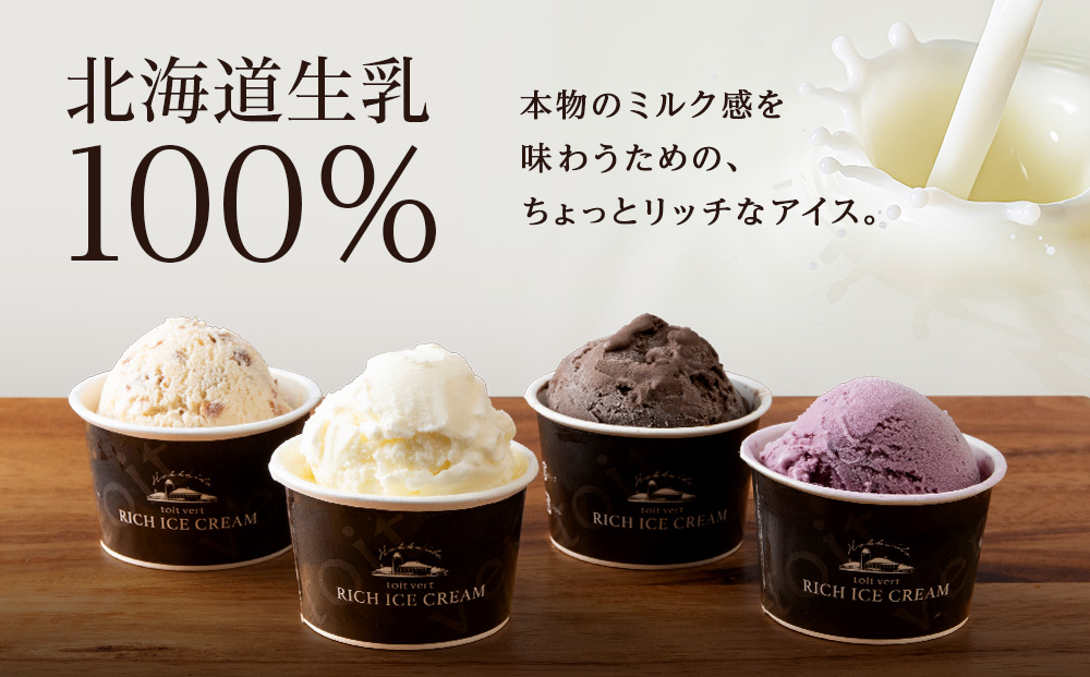 リッチアイスクリーム 16個セット（100ml）【 4種 × 各4個】アイス スイーツ おやつ 冷凍 食べ比べ