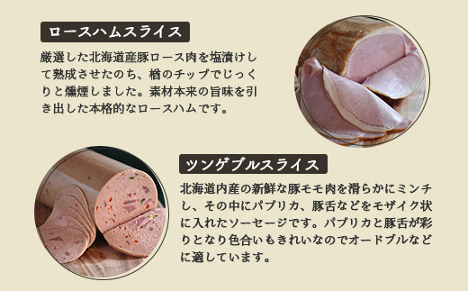 【北海道産豚肉使用】パーティーセットG エフエフのサービス箱でお届け！Gセット＜サラミ、ロースハム、ソーセージ2種、ベーコン＞【2415802】