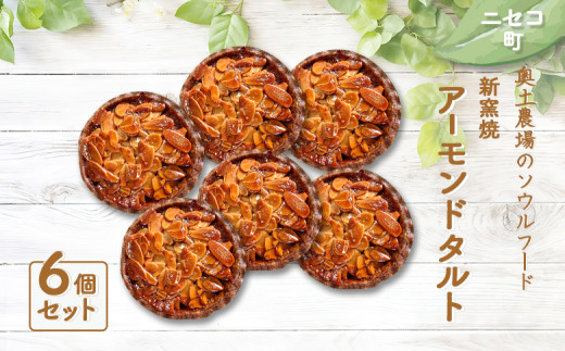 薪窯焼 アーモンドタルト 6個 | セット オンライン 申請 ふるさと納税 北海道 ニセコ アーモンド タルト おやつ スイーツ 手土産 手作り アーモンド ザクザク食感 香ばしい 焼菓子 奥土農場 ニセコ町【42014】