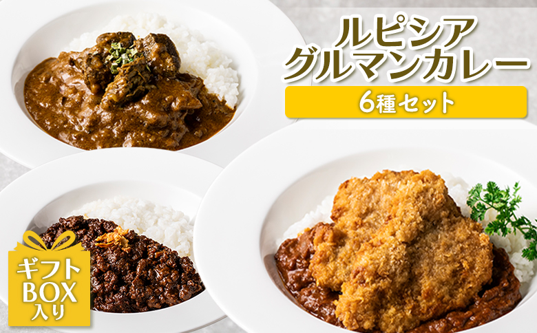 ルピシアグルマン カレー おまかせ 3種 セット ギフトBOX入り | オンライン 申請 ふるさと納税 北海道 ニセコ カレーライス ヒレカツ シーフード キーマ ビーフ バターチキン チキン 時短 レンジ 食べ比べ 贈り物 ニセコ町【06127】