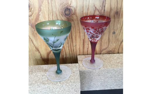 【ギフトラッピング可】がらすギャラリー童夢　オリオンワイングラス【11108】