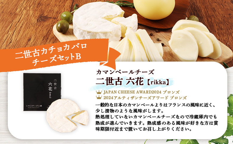 【ニセコチーズ工房】二世古カチョカバロチーズセット B【43021】
