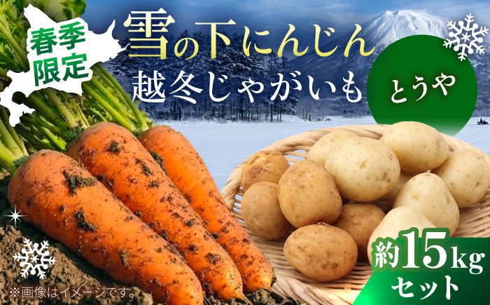 【2027年3月下旬以降順次発送】雪の下にんじんと越冬じゃがいもセット  計15kg（とうや）|  野菜セット 野菜 セット にんじん じゃがいも  |  道の駅 真狩フラワーセンター [BPAM038]