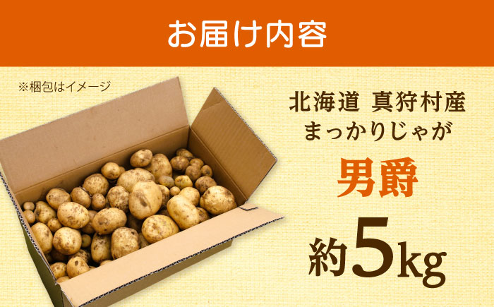【2026年10月中旬以降順次発送】 じゃがいも 男爵（まっかりじゃが）5kg | じゃがいも ジャガイモ 男爵 野菜 北海道 産地直送 | 道の駅 真狩フラワーセンター [BPAM016]
