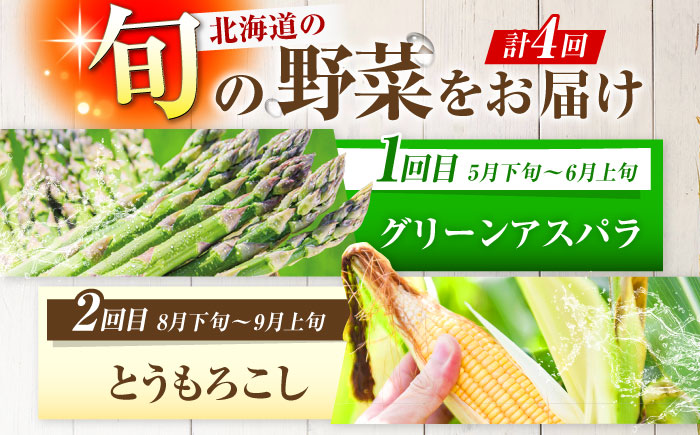 【2026年5月下旬以降順次発送】 【全4回定期便】 まっかり四季の恵みセット ミニセット (グリーンアスパラ・とうもろこし・じゃがいも・ゆり根）| 野菜 野菜セット アスパラガス とうもろこし コーン ゆり根 じゃがいも 北海道 | 道の駅 真狩フラワーセンター [BPAM046]
