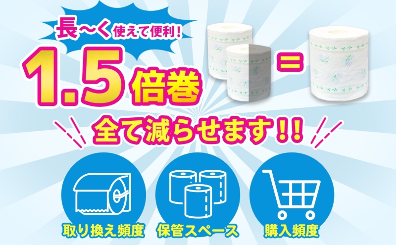 【期間限定寄附額】 長持ち 1.5倍巻き 花いっぱい トイレットペーパー ダブル 45ｍ 計72ロール 全18種 花柄 プリント ハーブ 香り付き 日本製 まとめ買い 防災 常備品 ペーパー エコ 日用雑貨 消耗品 備蓄 送料無料 北海道 倶知安町 日用品