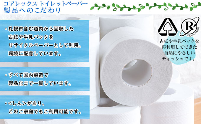 北海道産 トイレットペーパー ダブル 48個 ＆ トイレ用 業務用 消臭 芳香剤 2個＆ トイレ 除菌 洗剤 2本 セット