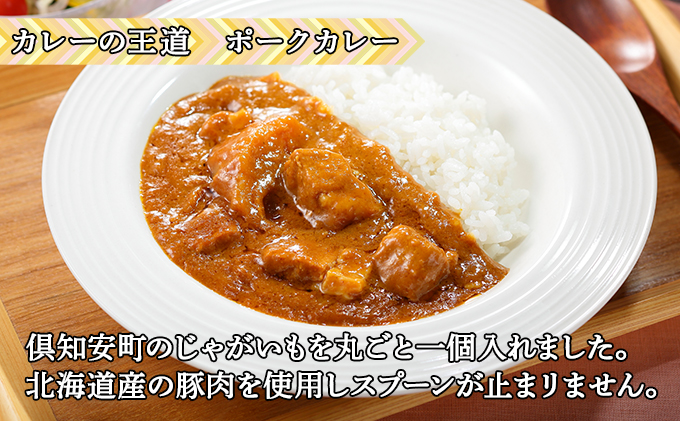 北海道 倶知安 ポークカレー 計3個 中辛 カレー レトルト 食品 加工品 ポーク 豚肉 野菜 じゃがいも お取り寄せ グルメ スパイシー 【お肉・牛肉・加工食品】 