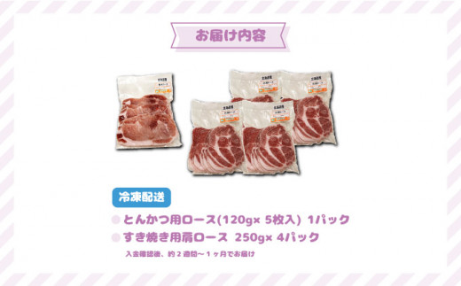 北海道産豚肉・とんかつ用ロース＆肩ロースすき焼き用セット F21H-436