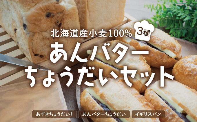 あんバターちょうだいセット 北海道産 小麦 100% パン 詰め合わせ 小豆  F21H-538