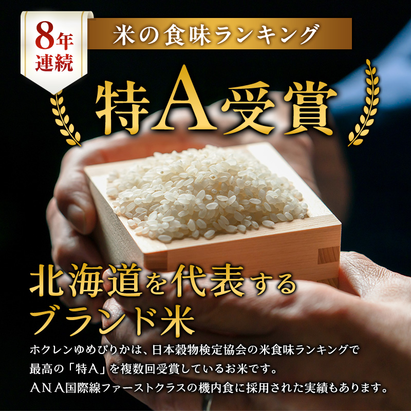 隔月3回 定期便 (精米20kg)ホクレンゆめぴりか(精米5kg×4袋) 米 お米 白米 ごはん ご飯 ライス 和食 炭水化物 主食 おにぎり お弁当  [JA新おたる] 