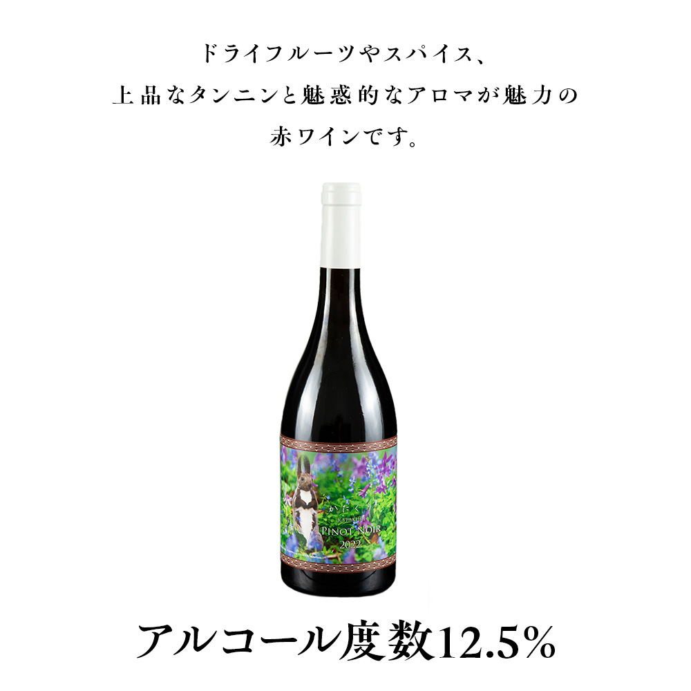 カタクリ ピノ・ノワール 2022 750ml 1本　ワイン 赤ワイン ぶどう 北海道産 お酒 酒 洋酒 果実酒 アルコール エレガント 上品 ギフト プレゼント お取り寄せ 余市 北海道 仁木町