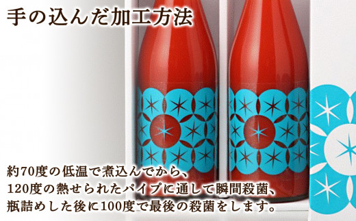 【定期便12回】中野ファームのトマトジュース 720ml×2本 食塩無添加 添加物不使用 100% 北海道_Y026-0012