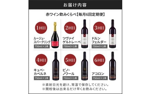 【定期便6回】【OcciGabi Winery】赤ワイン飲みくらべ定期便 OcciGabi Winery 赤ワイン 定期便 1本×6ヶ月【ワイン】_Y012-0113