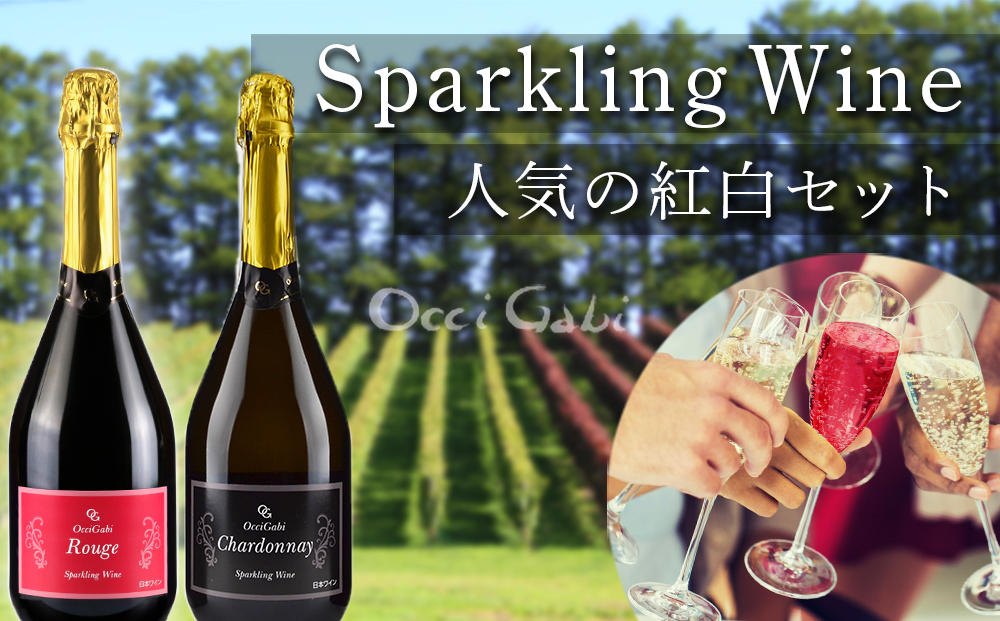 [ギフト用]人気の紅白 スパークリング ワイン セット 各750ml [余市のワイン] ワイン 赤ワイン 白ワイン 赤白ワイン 紅白ワイン ギフト用ワイン 人気ワイン 余市のワイン 北海道のワイン 日本のワイン 国産ワイン 