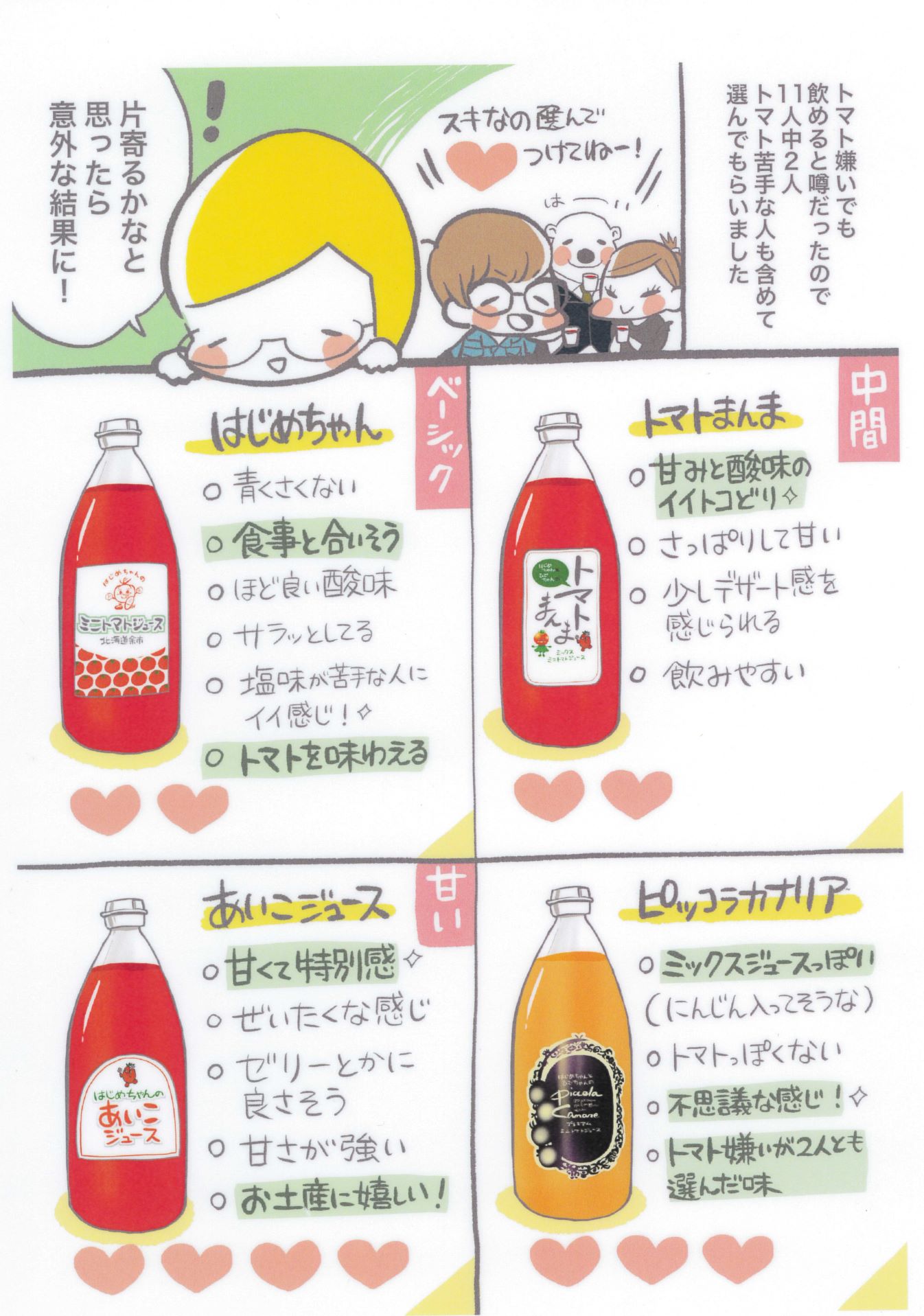 【余市産】ミニトマトジュース「はじめちゃんのあいこジュース」【アイコ】3本_Y034-0030
