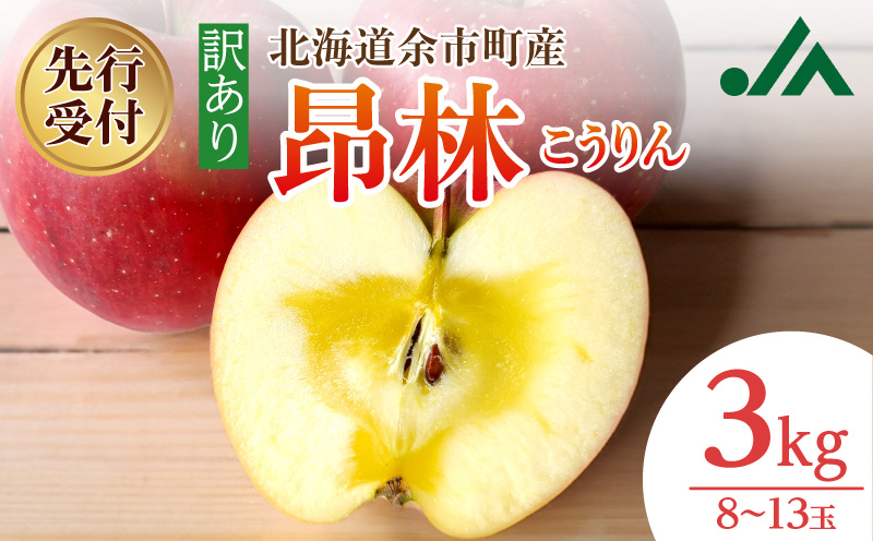 【先行受付：2026年10月中旬以降発送分】訳あり りんご（昂林） 3kg_Y010-0662