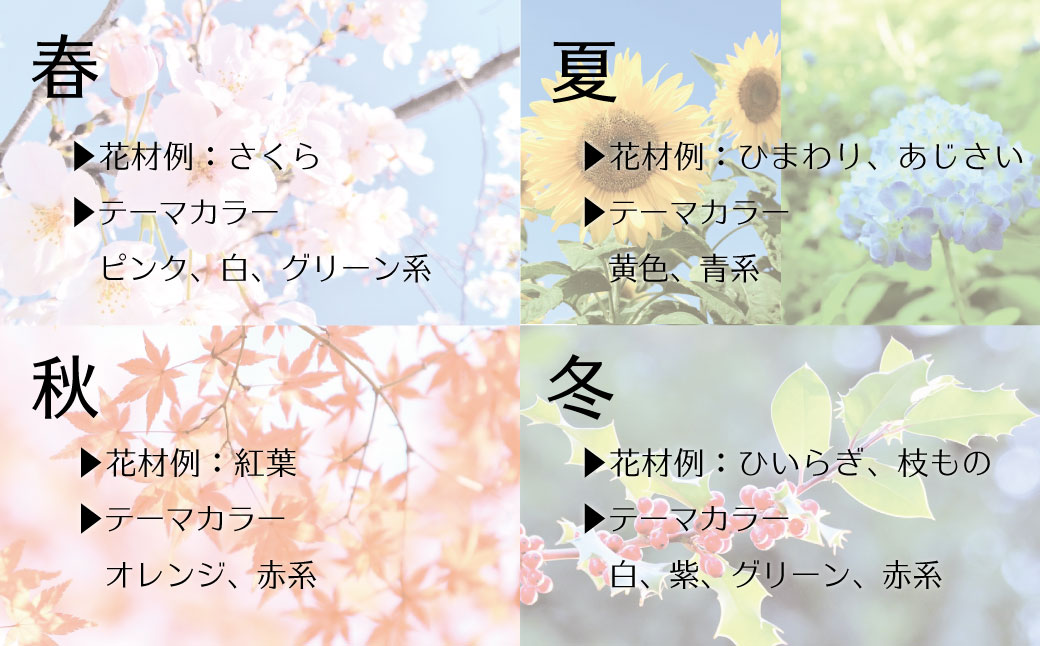 【お花の春夏秋冬定期便】アーティフィシャルフラワー（造花）アレンジメント（小）