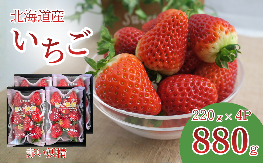 もぎたて！ファームうかわの大粒いちご4パック