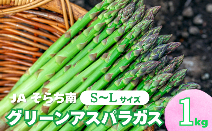 【先行予約】春一番！JAそらち南の味覚「グリーンアスパラガス」S〜L 1kg前後