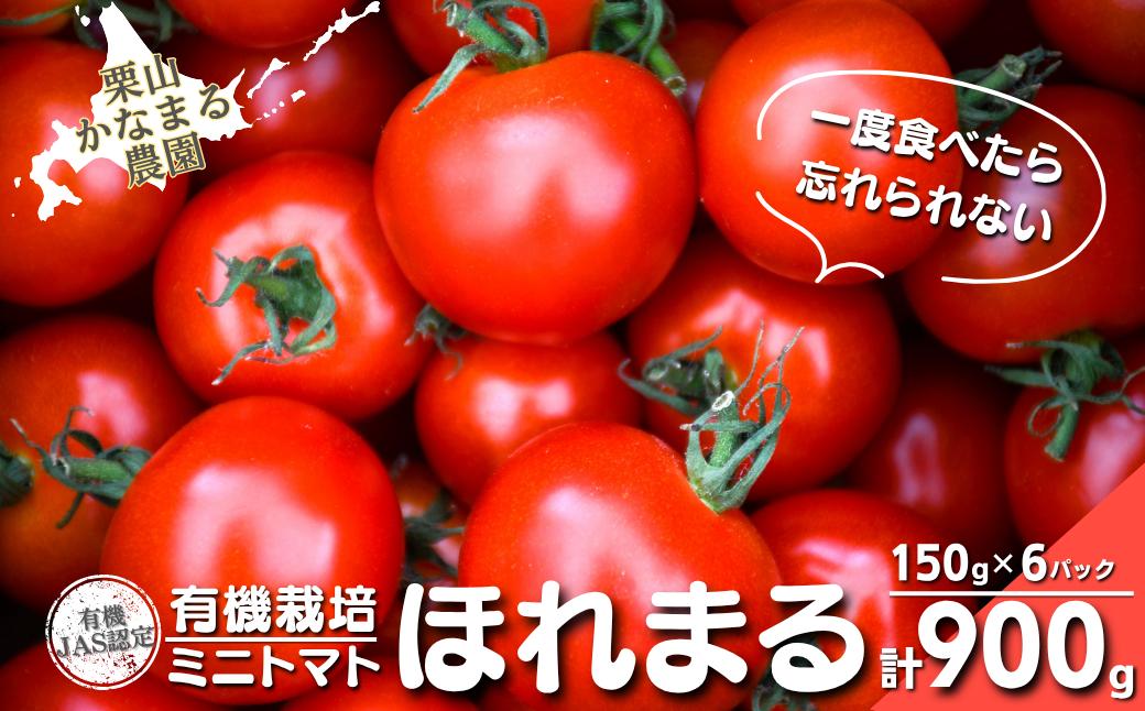 有機栽培 ミニトマト「ほれまる」150g×6パック　栗山かなまる農園