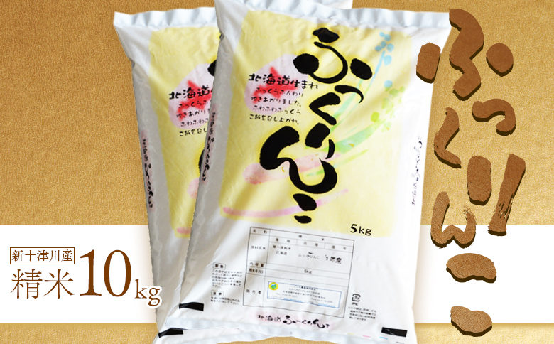 【令和7年度産】 ふっくりんこ 精米 10kg ｜ オンライン 申請 ふるさと納税 北海道 新十津川 北海道産 米 ブランド ブランド米 お米 北海道米 道産米 道産 ご飯 ごはん 美味しい ギフト  贈り物 プレゼント お取り寄せ 新十津川町【1101605】