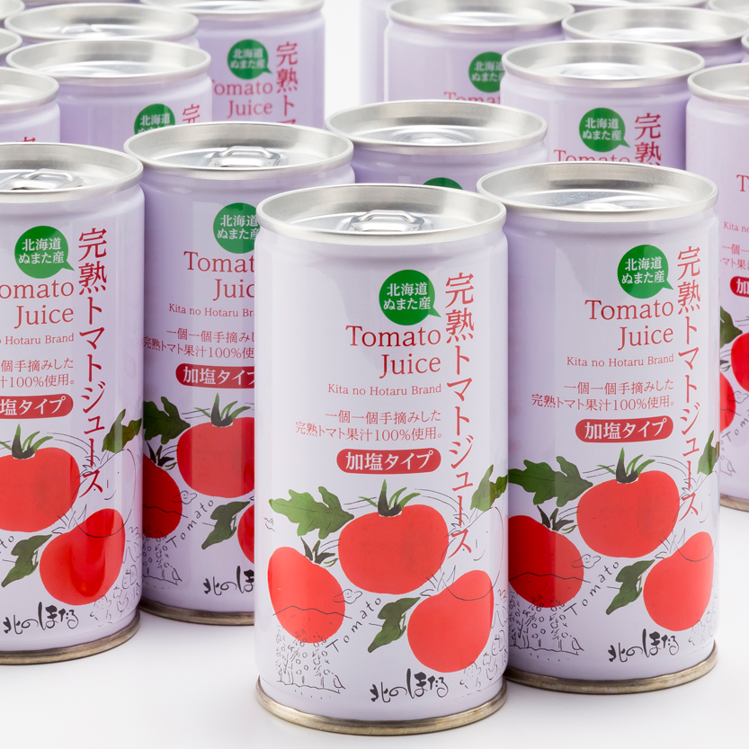 トマトセットB（トマトジュース加塩缶×60本・トマトケチャップ×6個）保存料 無添加 国産 北海道産 n-0059