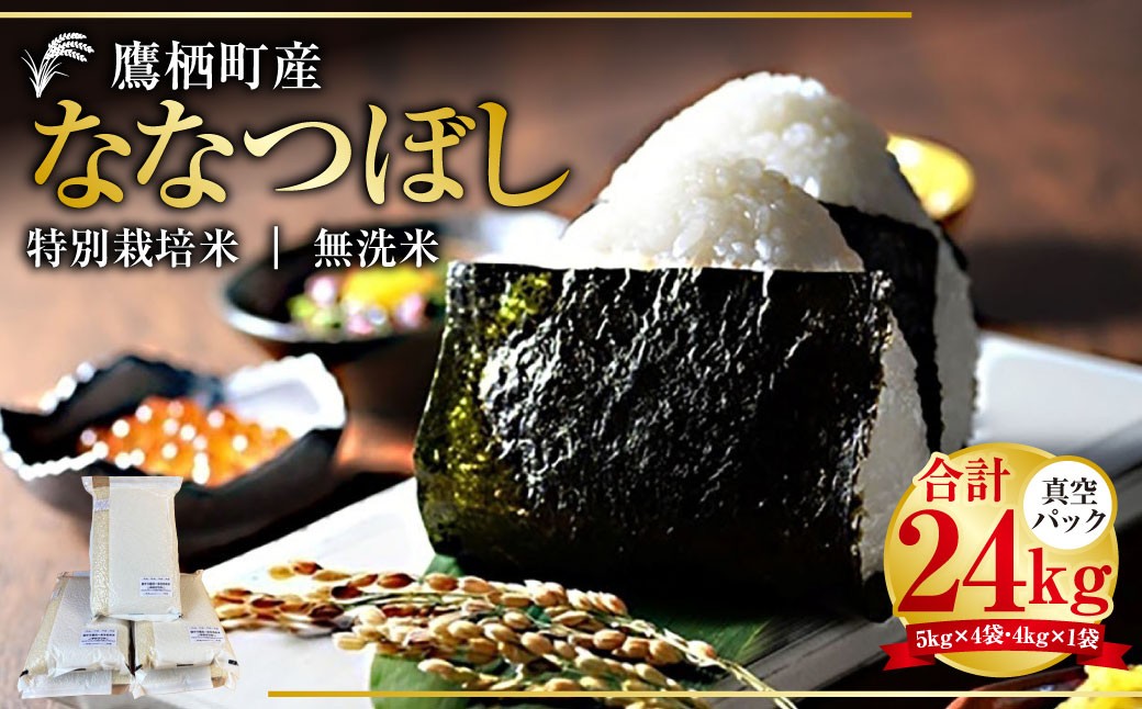 【令和7年産】 ななつぼし （無洗米） 真空パック 24kg 北海道 鷹栖町 たかすタロファーム 米 コメ こめ ご飯 無洗米 お米 ななつぼし コメ 無洗米